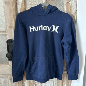 Boys Hurley Hoodie, Navy, White, Pullover, Size XL 18/20